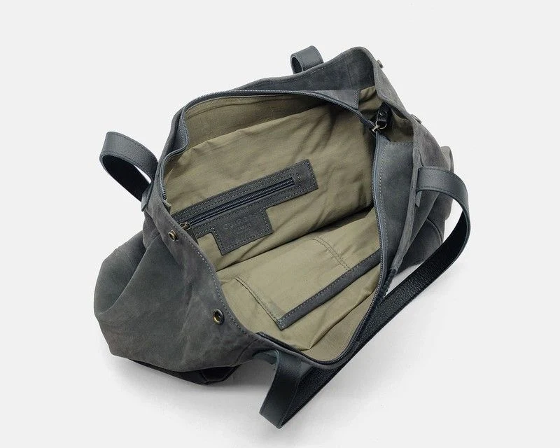 Bolso de hombro tipo Tote Bag CUIROTS Bi de serraje y pana