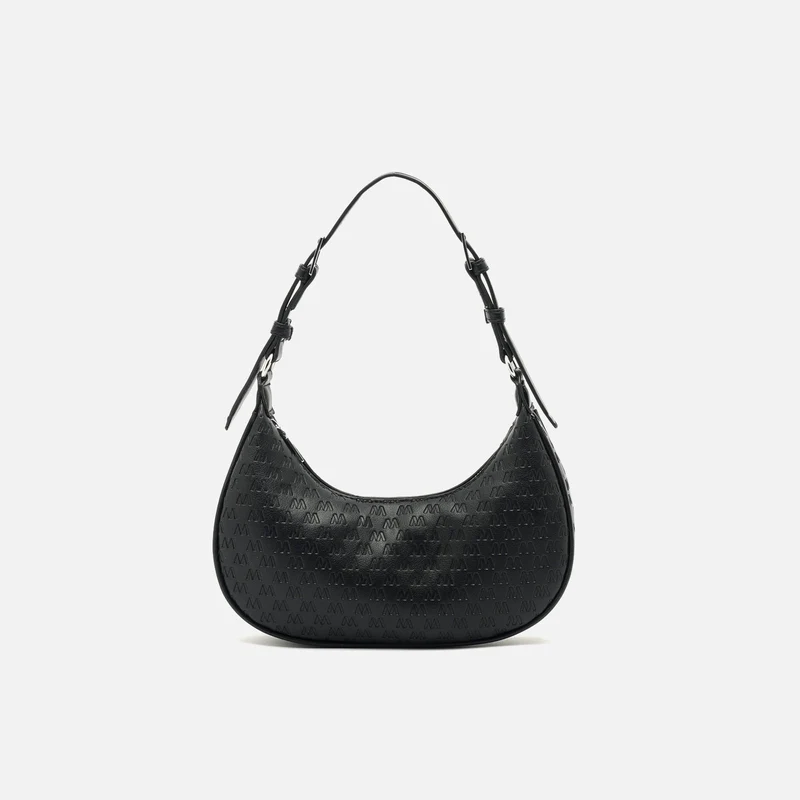 Misra bolso de hombro pequeño con asa regulable y estampado monogram ED.