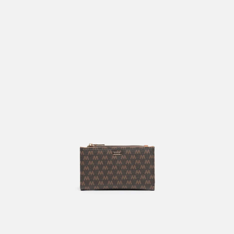 Monogram monedero pequeño con estampado monogram