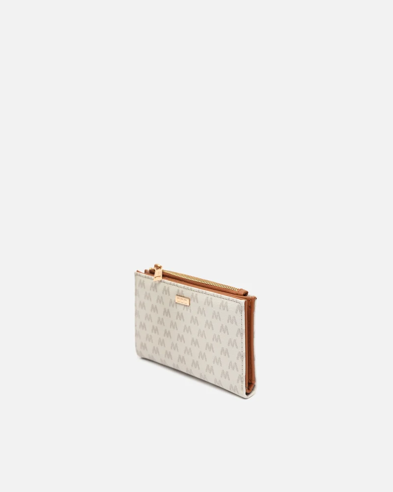 Monogram monedero pequeño con estampado monogram
