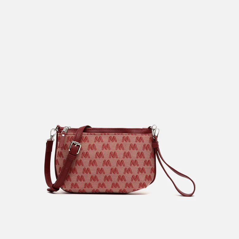 Mongra bolso bandolera pequeño con asa de mano y estampado monogram ED.