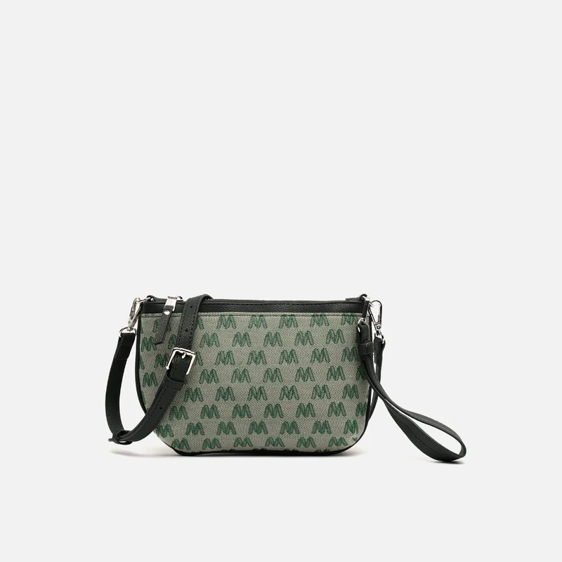 Mongra bolso bandolera pequeño con asa de mano y estampado monogram ED.