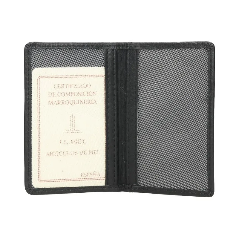 Abono Transporte de Piel J.L Piel Classic Negro