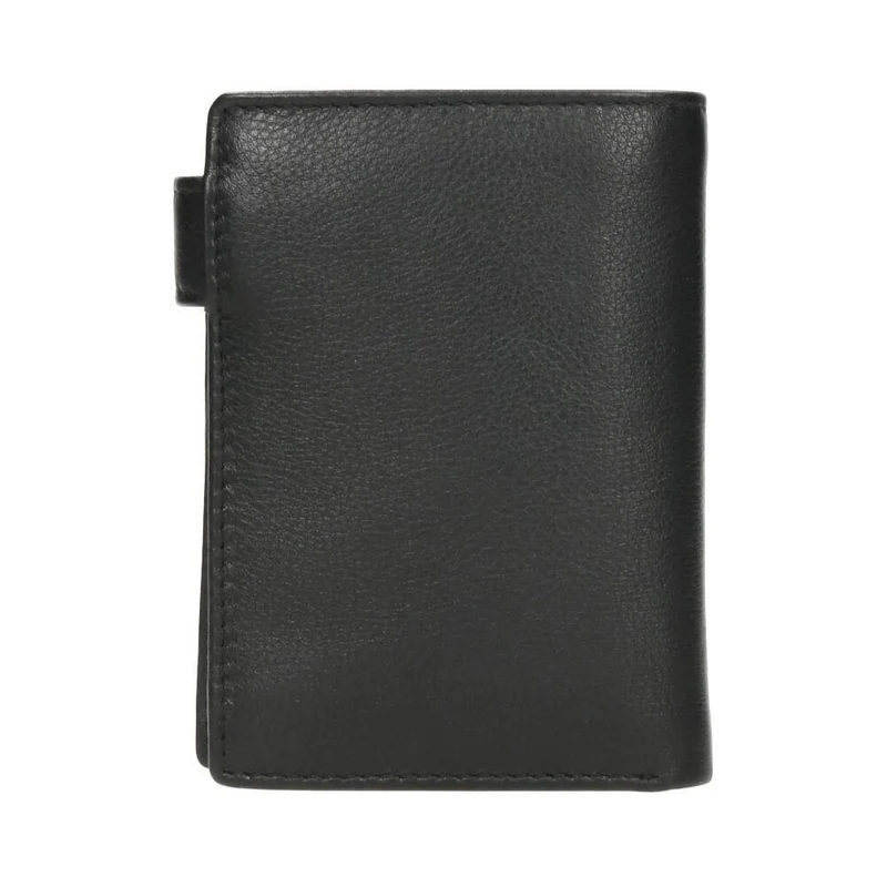 Cartera de Piel Vertical J.L. Piel Clasic Negra con RFID