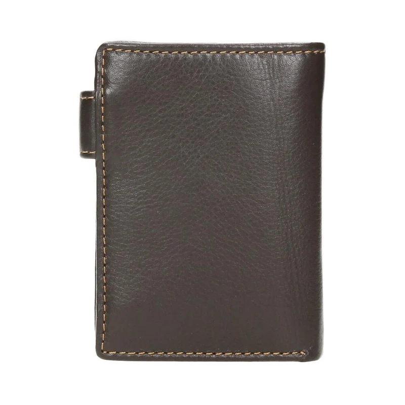 Cartera Hombre J.L Piel Marrón Vertical RFID con Monedero