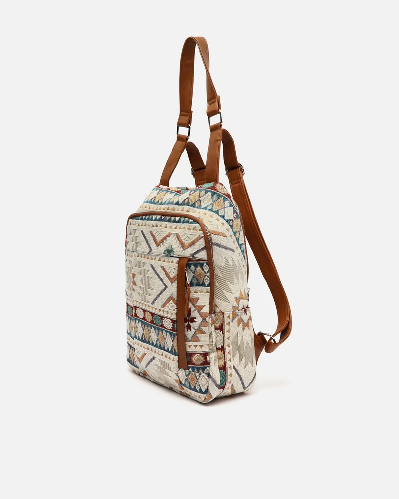 Tiani mochila antirrobo con estampado jacquard