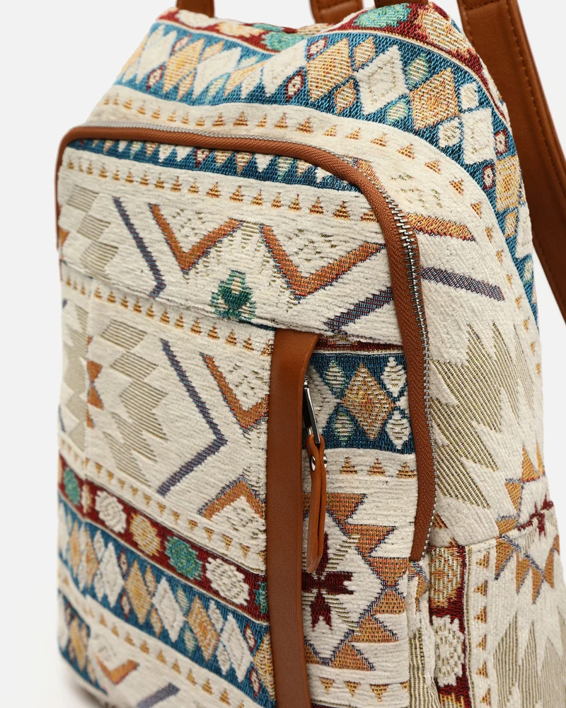 Tiani mochila antirrobo con estampado jacquard