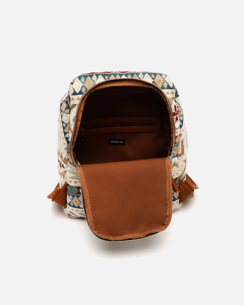 Tiani mochila antirrobo con estampado jacquard