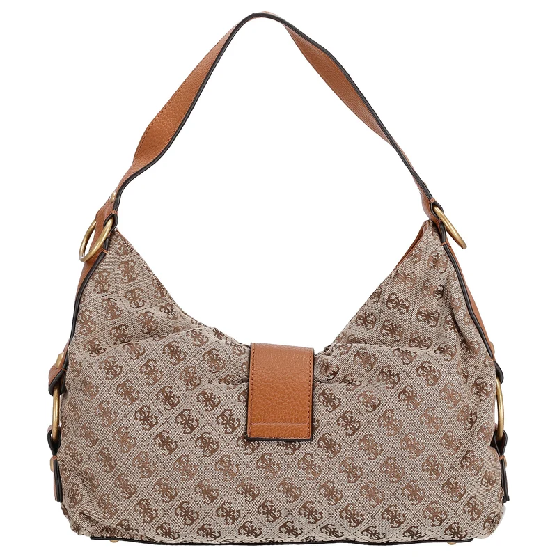 Guess Camden - Bolso bandolera 35 cm (latte logo/cognac)