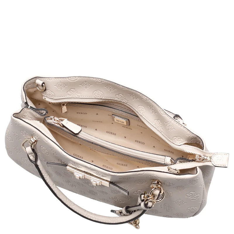 Guess Carmella 3 Comp Satchel - Bolso de mano 30 cm (bone logo)