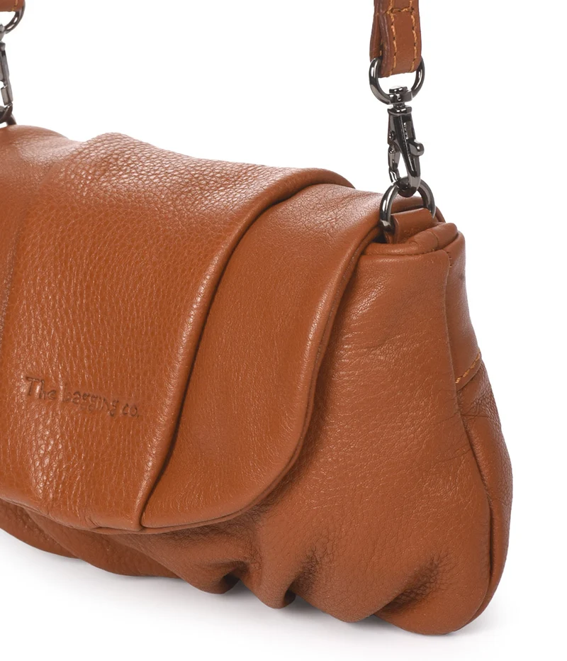 Bandolera pequeña de piel THB Scallop