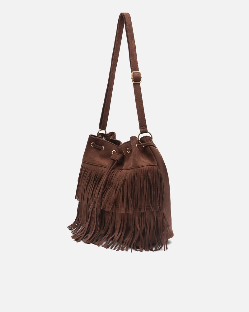 Apache bolso bucket efecto ante con flecos