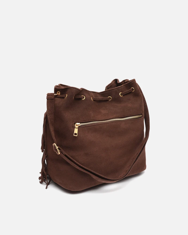 Apache bolso bucket efecto ante con flecos