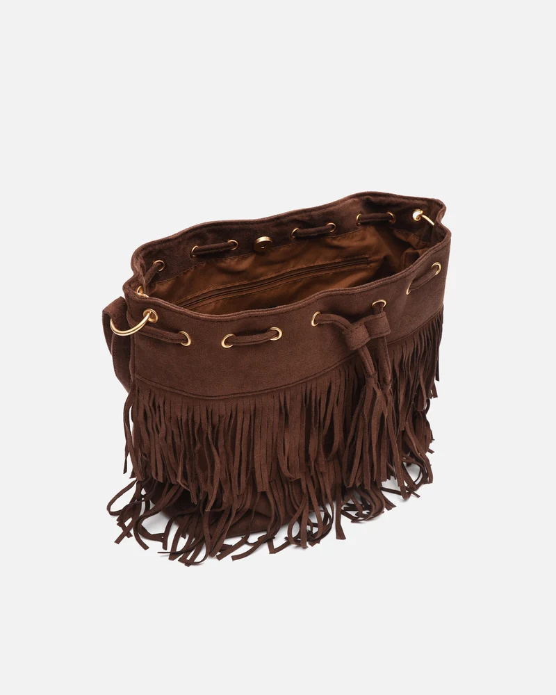Apache bolso bucket efecto ante con flecos