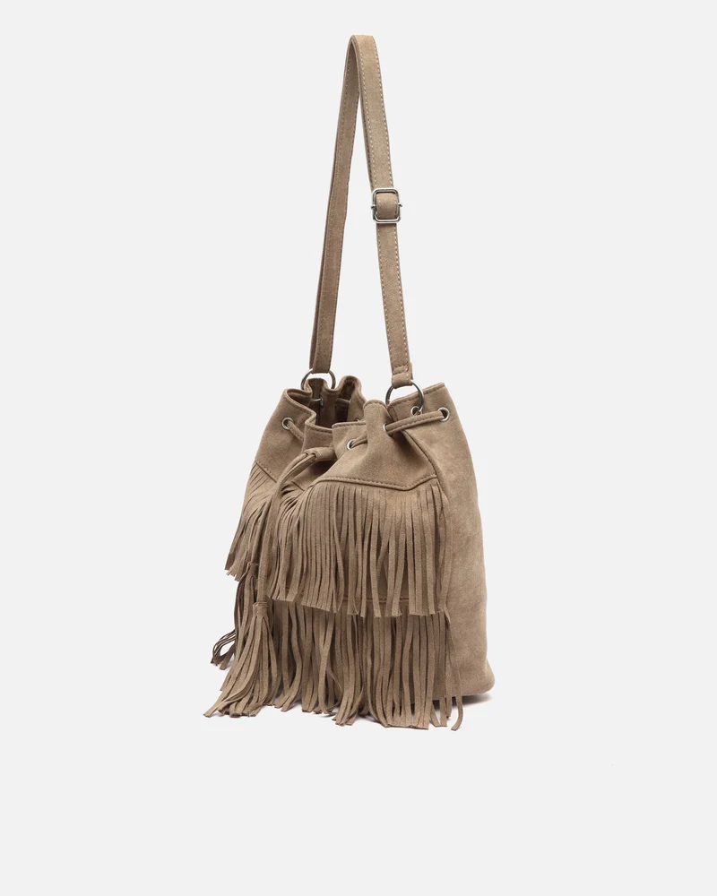 Apache bolso bucket efecto ante con flecos