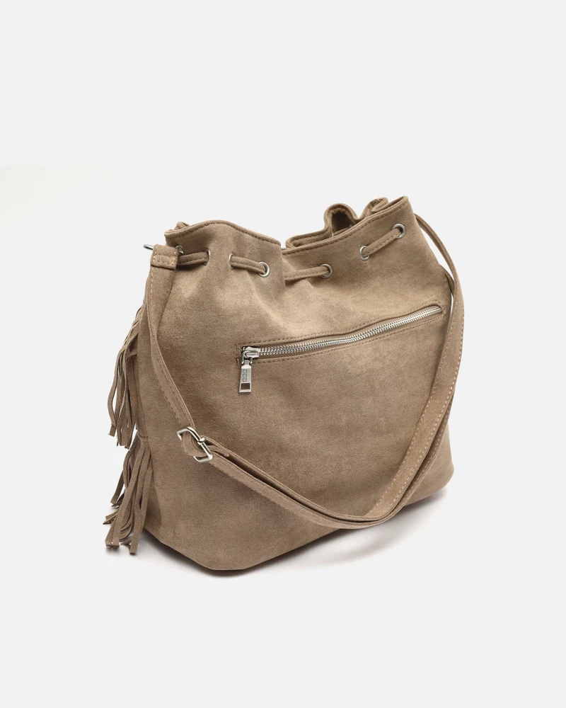 Apache bolso bucket efecto ante con flecos