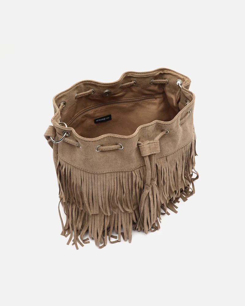 Apache bolso bucket efecto ante con flecos