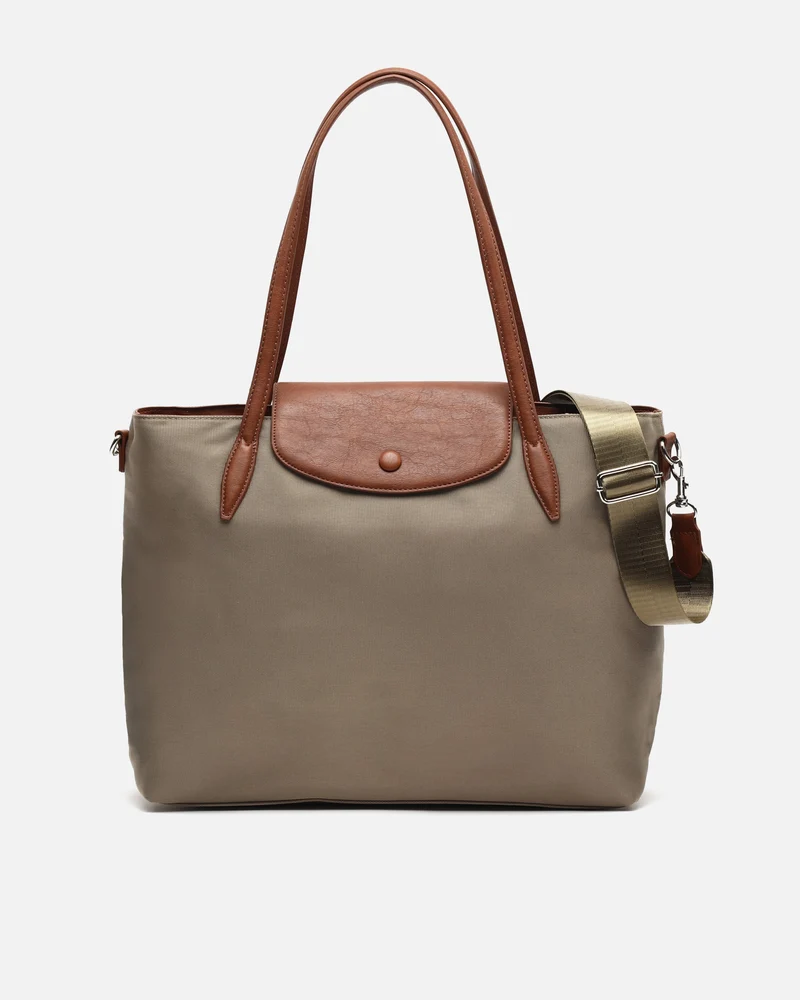 Teme bolso shopper grande en nylon con bolsillo para portátil 14 pulgadas
