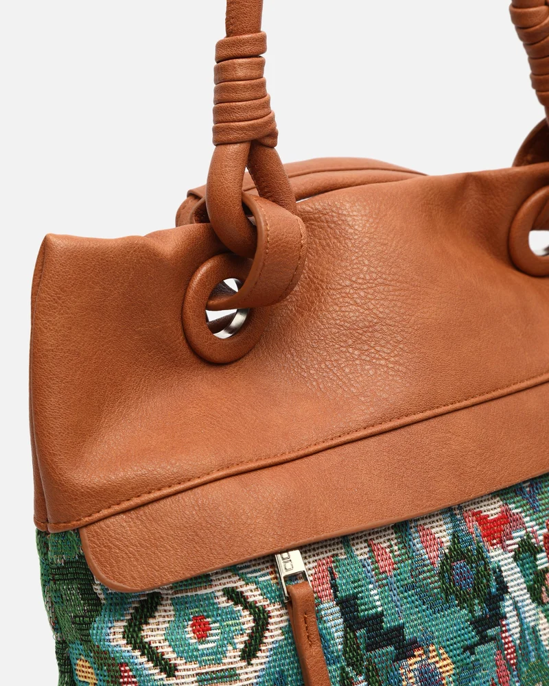 Zaria mochila antirrobo con estampado jacquard