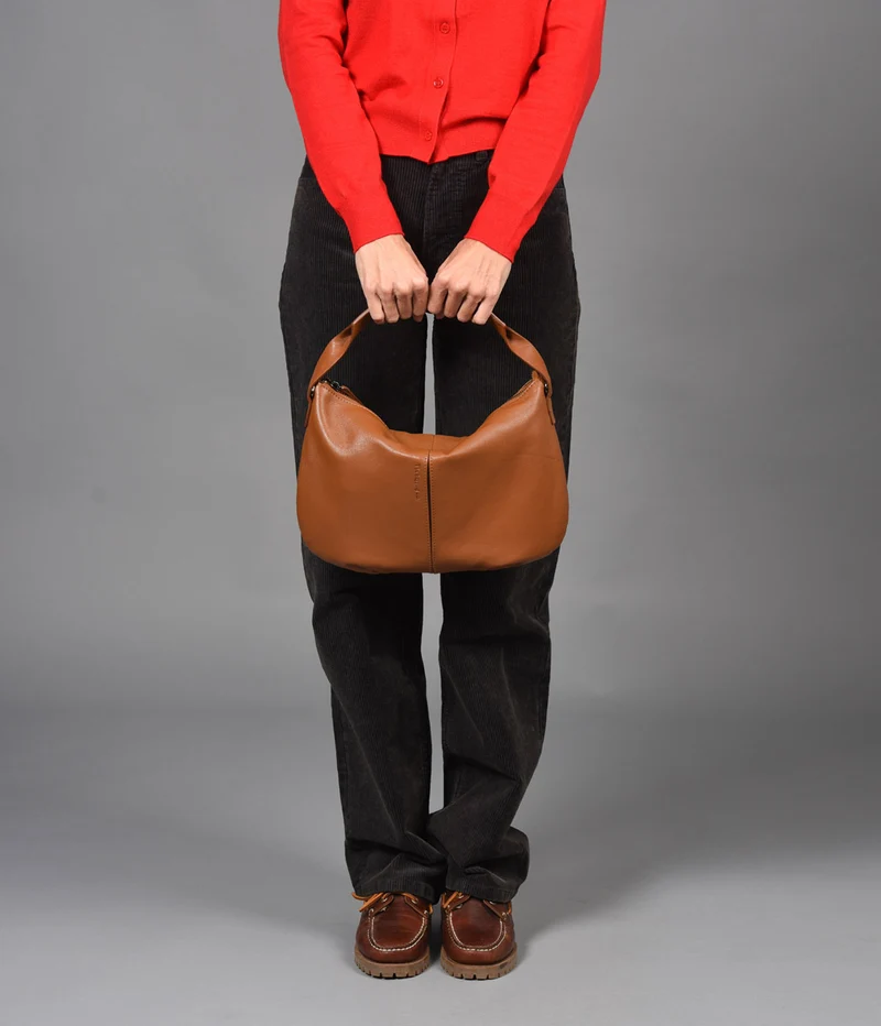 Bolso de mano pequeña de piel THB Slash