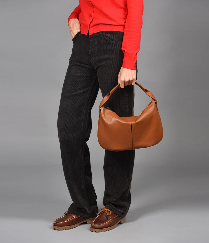 Bolso de mano pequeña de piel THB Slash