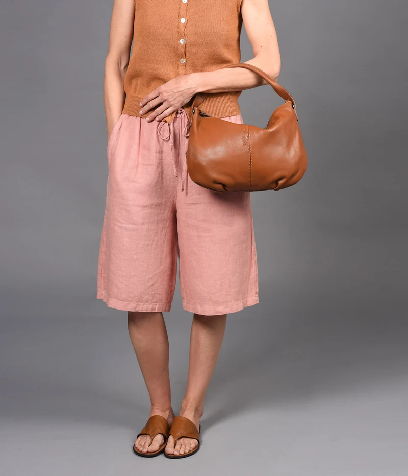 Bolso de mano pequeña de piel THB Slash