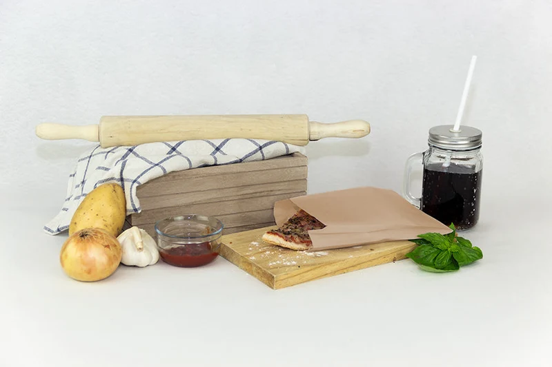 Bolsa Antigrasa Kraft para Patatas/Empanadas/Fritos 9+5x13cm