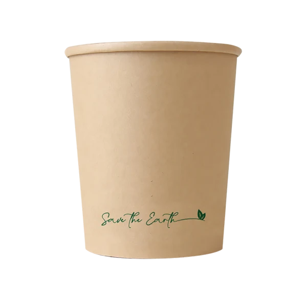 Envase redondo 32 oz Kraft 1000 ml con tapa PP (Combo)