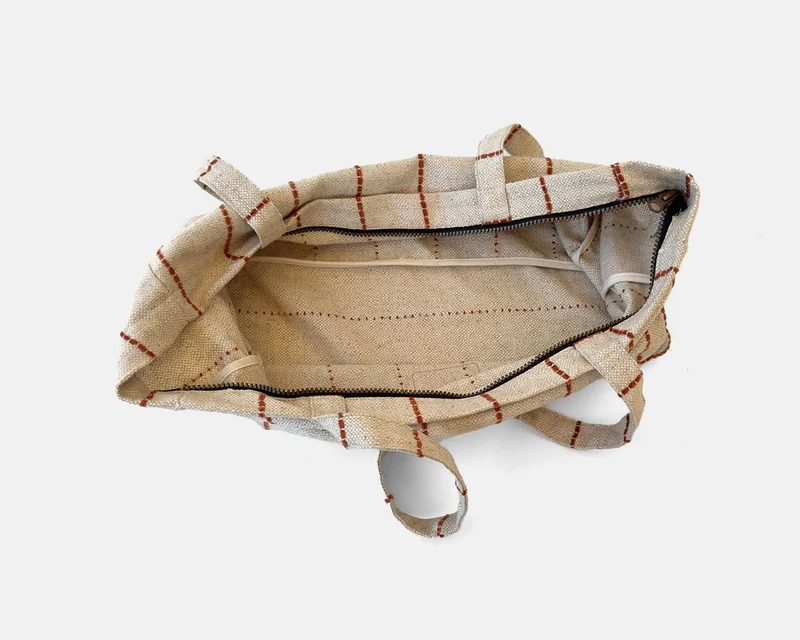 Bolsa tipo shopper grande MINIOTS rayas caldera