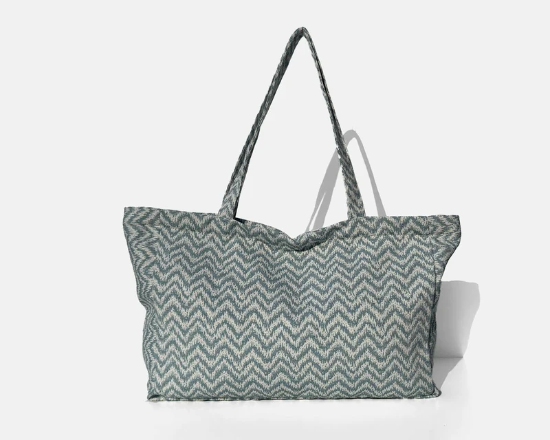 Bolsa tipo shopper grande MINIOTS étnico azul