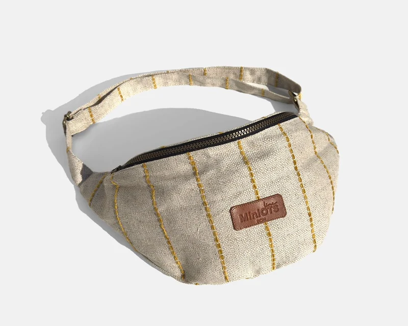 Bolsa bandolera pequeña MINIOTS rayas amarillas