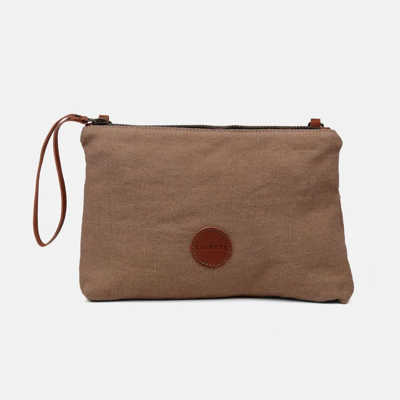 Bolso de mano y bandolera lino CUIROTS Louise