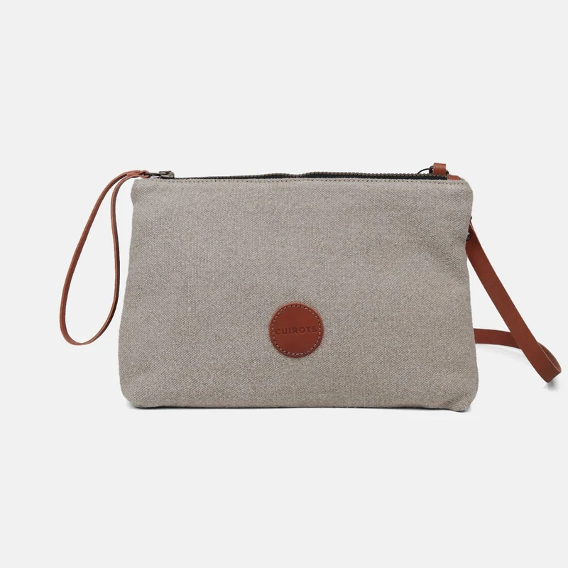 Bolso de mano y bandolera lino CUIROTS Louise