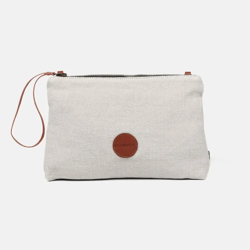 Bolso de mano y bandolera lino CUIROTS Louise