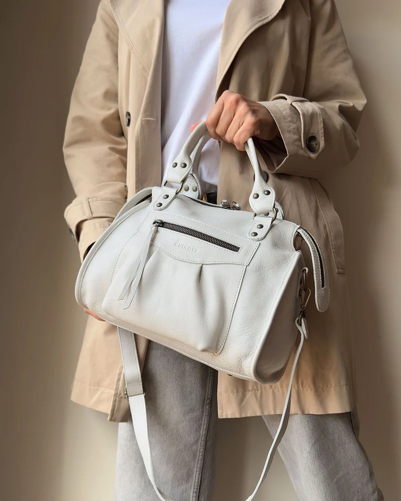Bolso de mano y bandolera de piel CUIROTS Carla