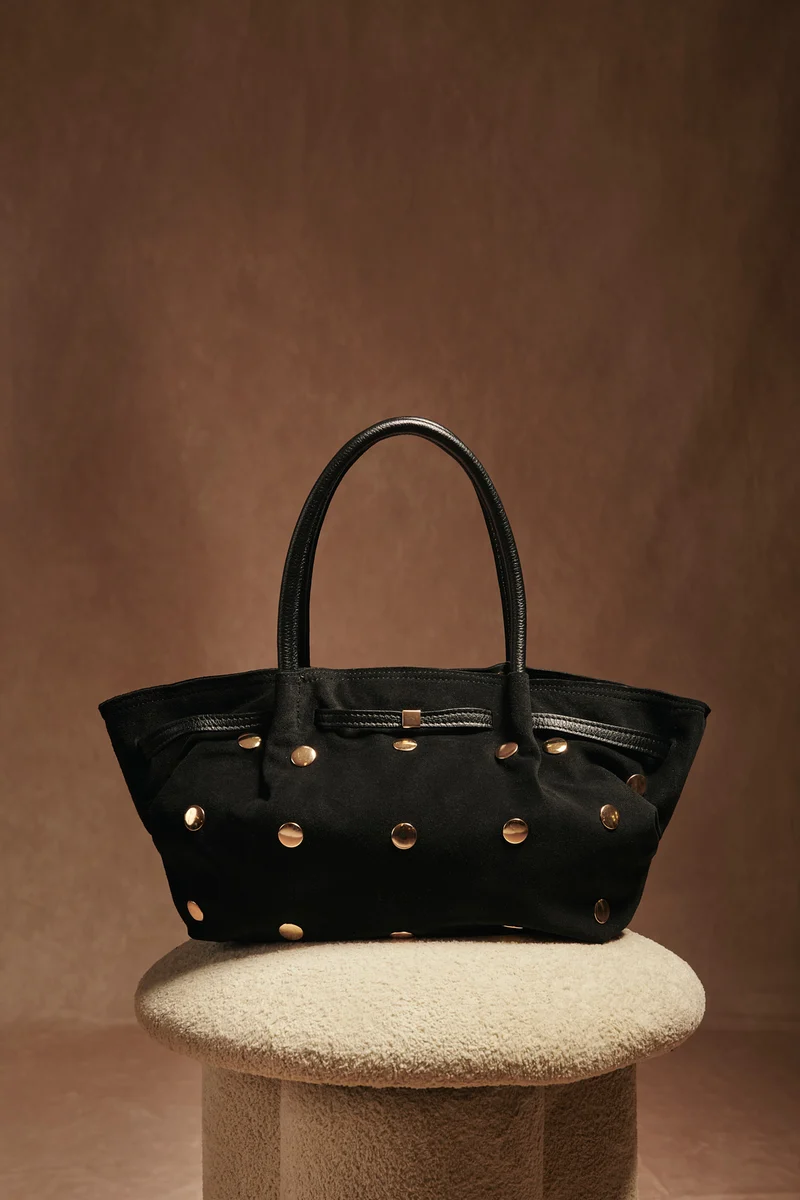 BOLSO SHOPPERTACHAS NEGRO