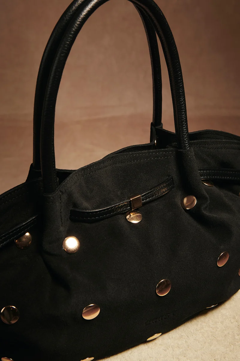 BOLSO SHOPPERTACHAS NEGRO