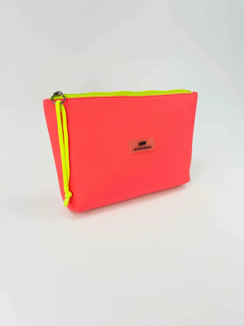 Cartera Neopreno Coral Fluor