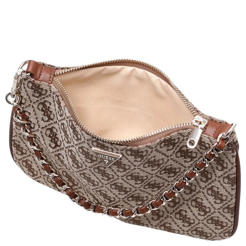Guess Flat Pouch - Bolso de hombro 24.5 cm (latte logo)