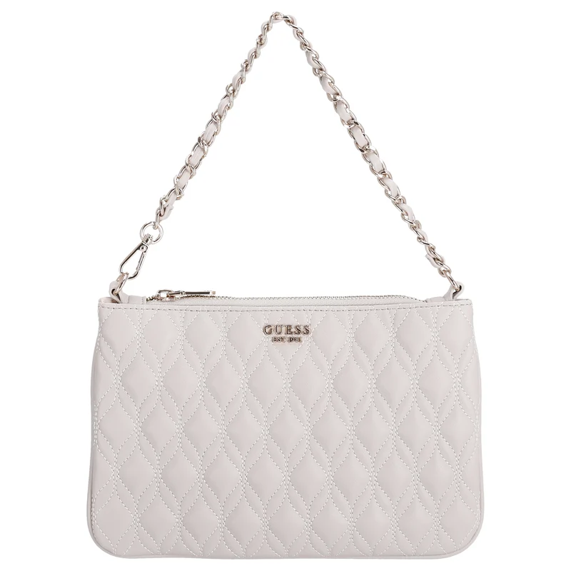 Guess Maxine Quilted Flat Pouch - Bolso bandolera 24 cm (light taupe)