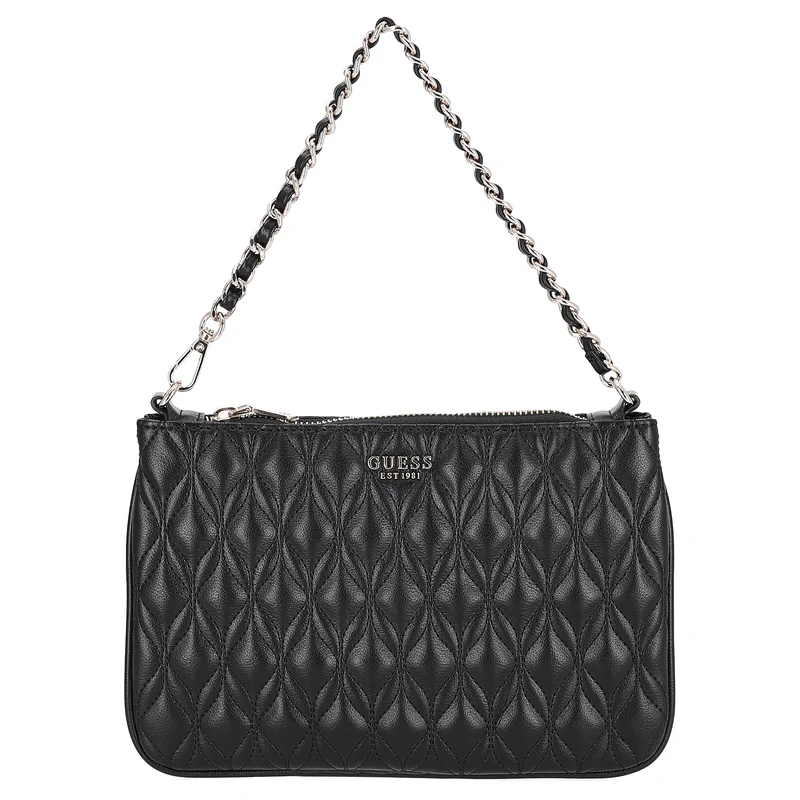 Guess Maxine Quilted Flat Pouch - Bolso bandolera 24 cm (black)