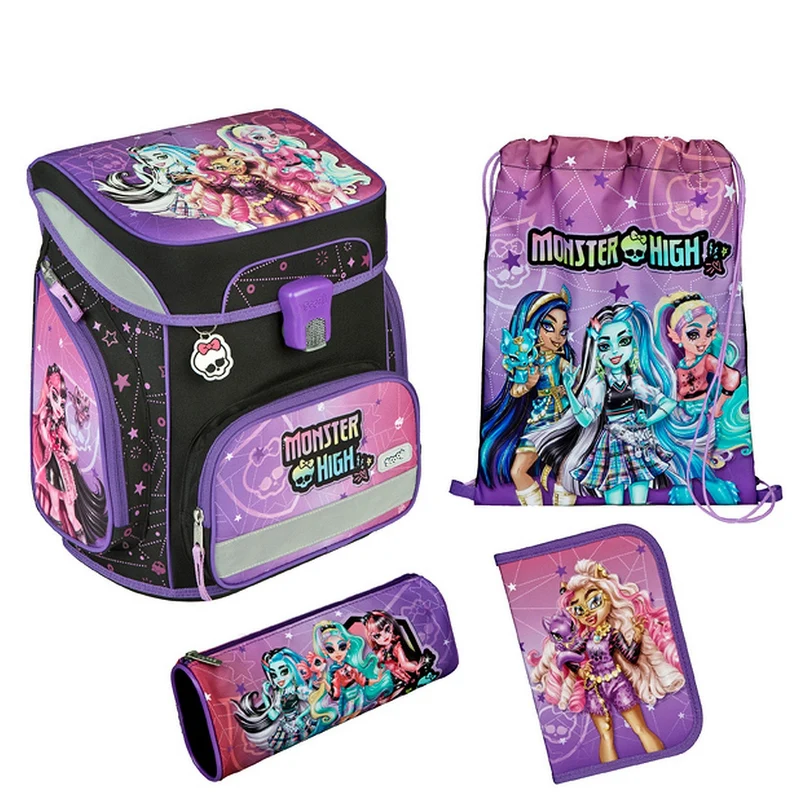 Scooli EasyFit - Set de mochila escolar 5 piezas (Monster High)