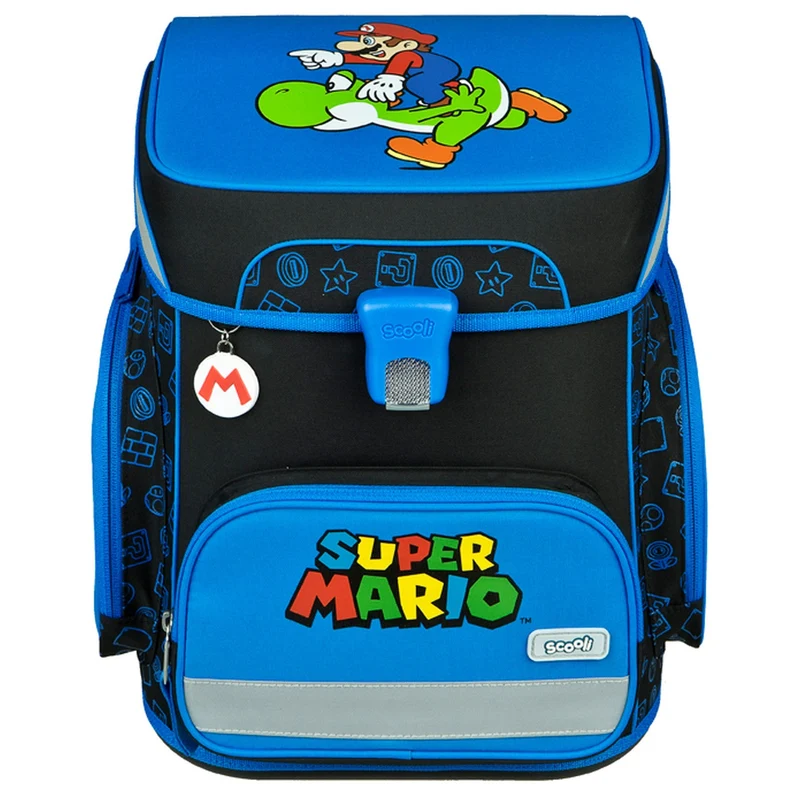 Scooli EasyFit - Set de mochila escolar 5 piezas (Super Mario)
