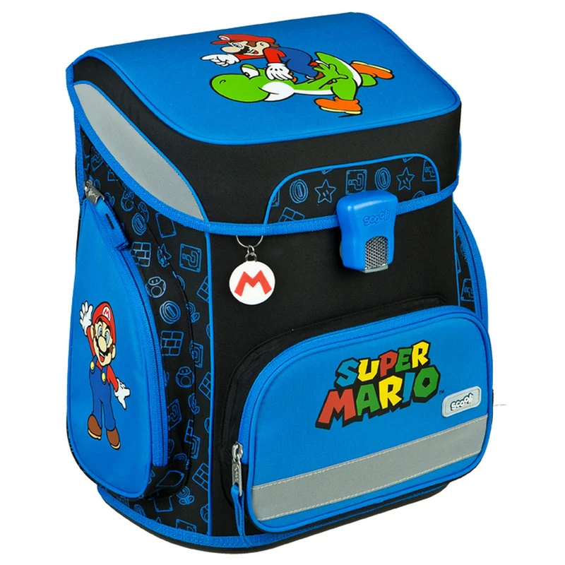 Scooli EasyFit - Set de mochila escolar 5 piezas (Super Mario)