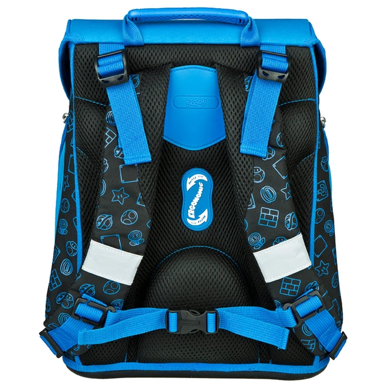 Scooli EasyFit - Set de mochila escolar 5 piezas (Super Mario)