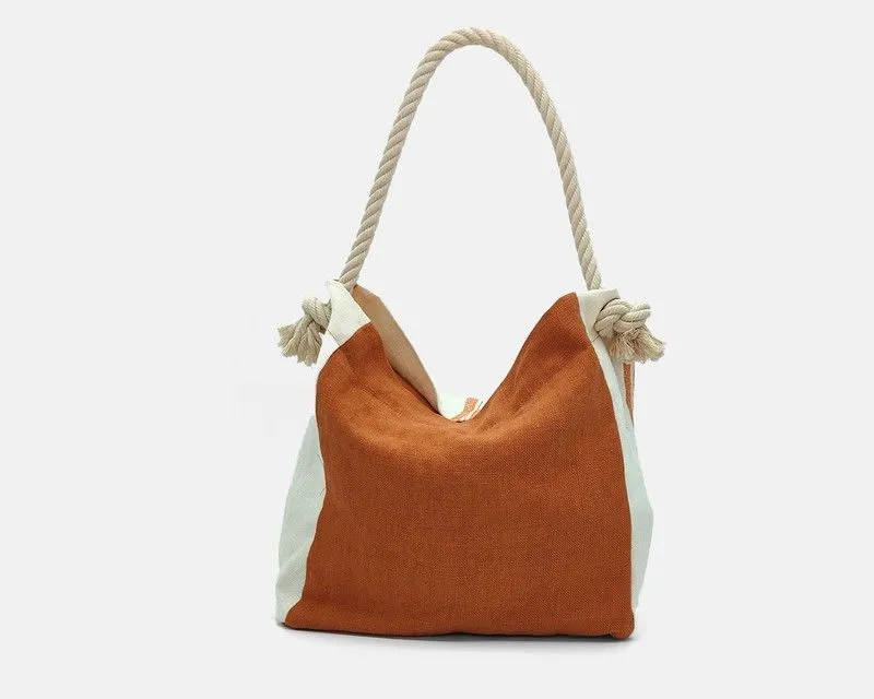 Bolso de hombro de lino CUIROTS Weekend