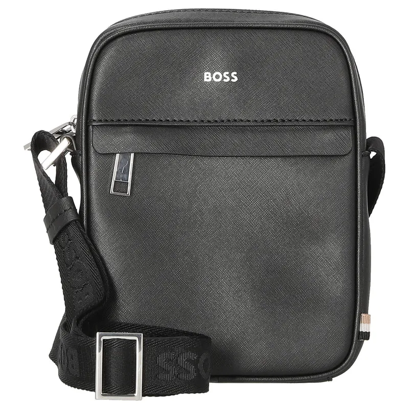 BOSS Zair Ns Zip - Bolso bandolera Leder 21 cm (schwarz)