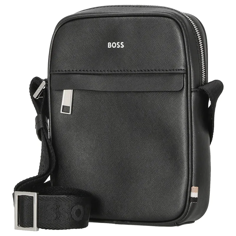 BOSS Zair Ns Zip - Bolso bandolera Leder 21 cm (schwarz)