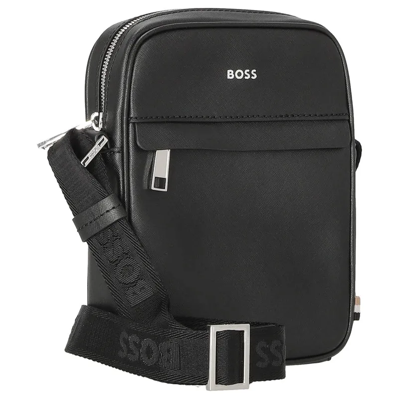 BOSS Zair Ns Zip - Bolso bandolera Leder 21 cm (schwarz)