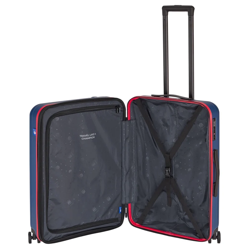 Travelite NFL - Trolley de 4 ruedas M 67 cm expandible (New England Patriots)
